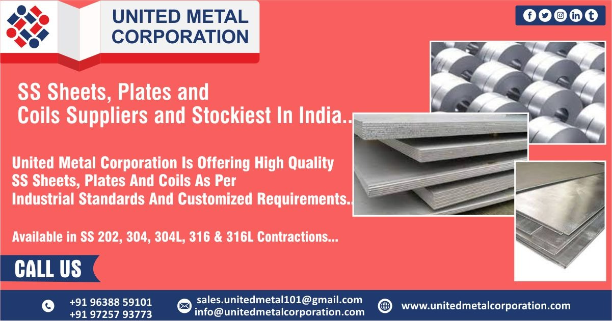 SS Sheets, Plates & Coils Stockiest & Suppliers in India