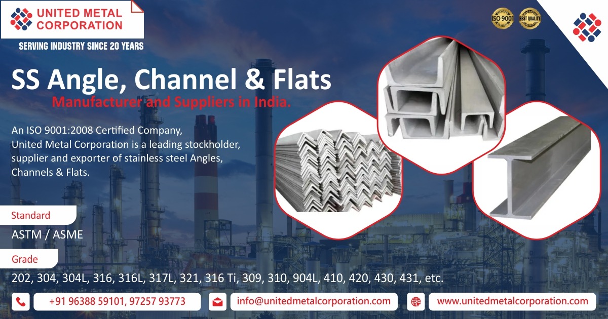 SS Angles, Channels & Flats Manufacturer & Suppliers in India
