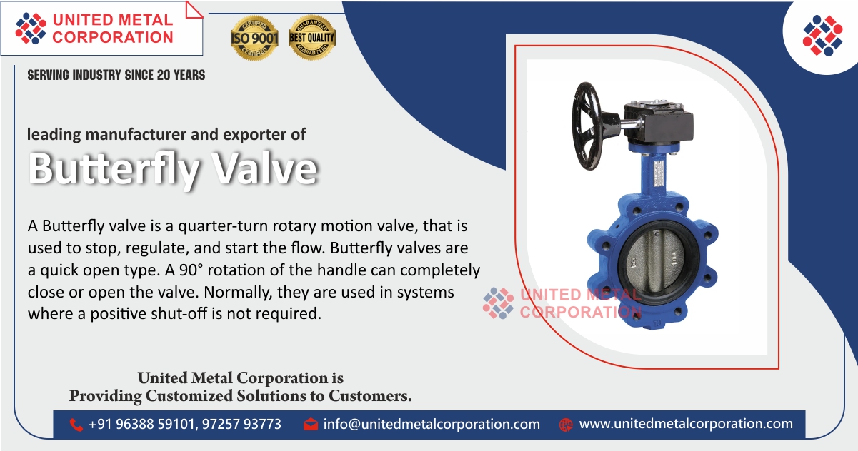 Butterfly Valves Manufacturer, Suppliers and Exporter in India