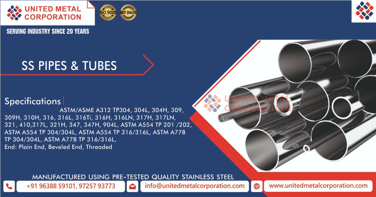 SS Pipes & Tubes Manufacturer in India