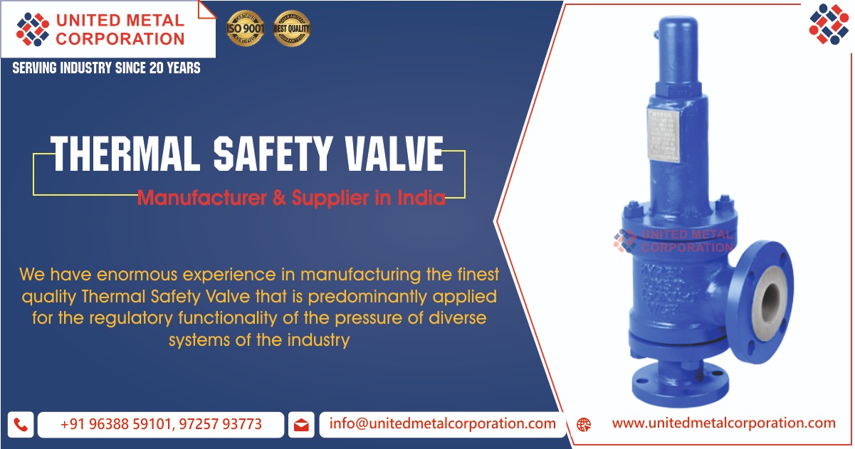 Thermal Safety Valves Manufacturer & Suppliers in India