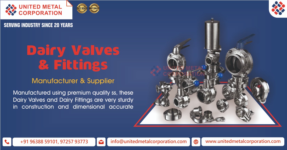 SS Dairy Valves & Fittings Supplier in Ahmedabad, Gujarat, India