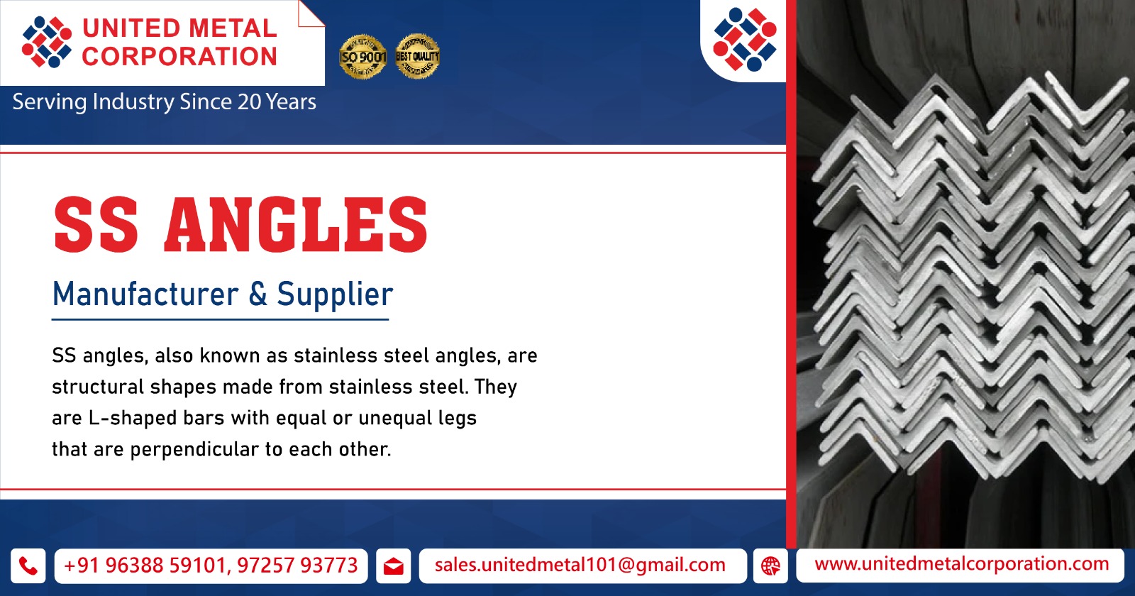 Supplier of SS Angles in India