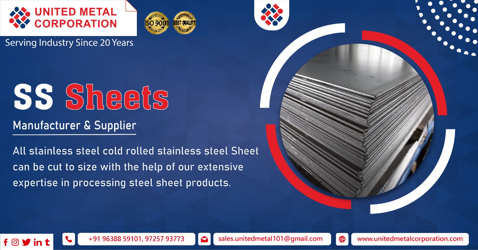 Supplier of SS Sheets in India