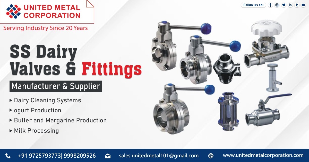 Supplier of SS Dairy Valves and Fittings in Pune