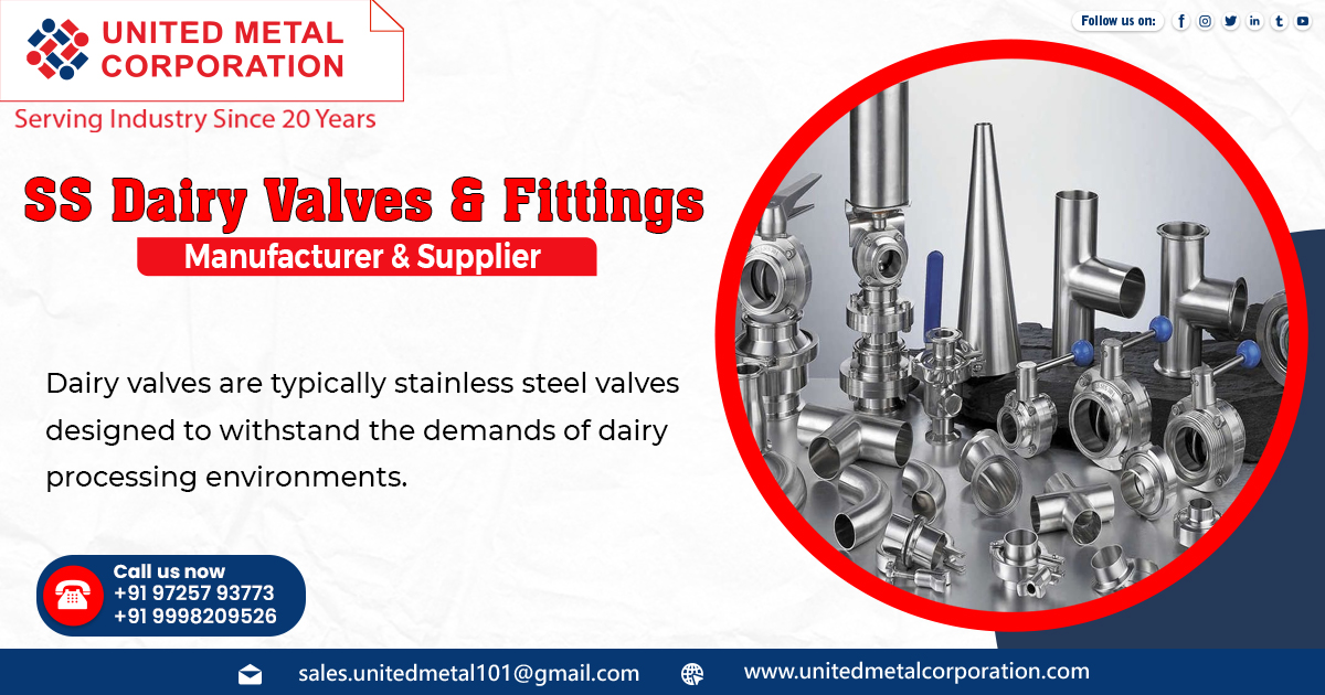 Supplier of SS Dairy Valves and Fittings in Punjab