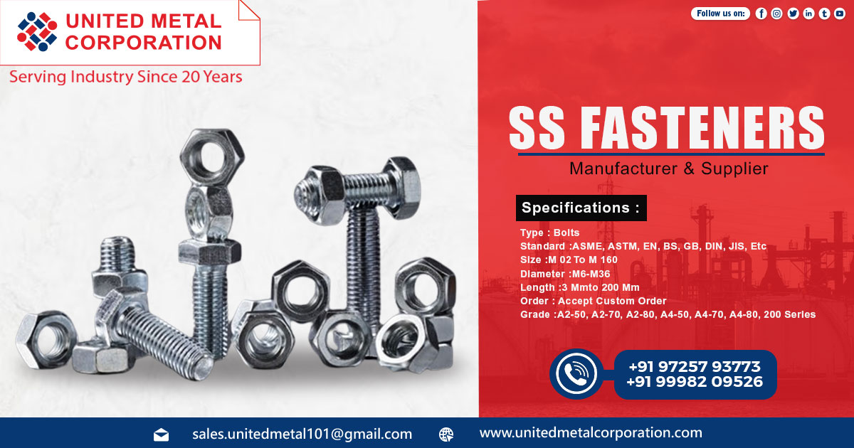 Supplier of SS Fasteners in West Bengal