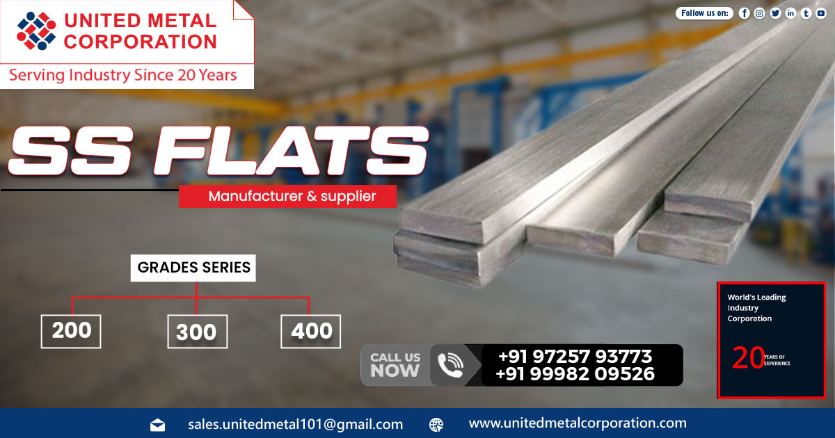 Supplier of Stainless Steel Flats in Punjab