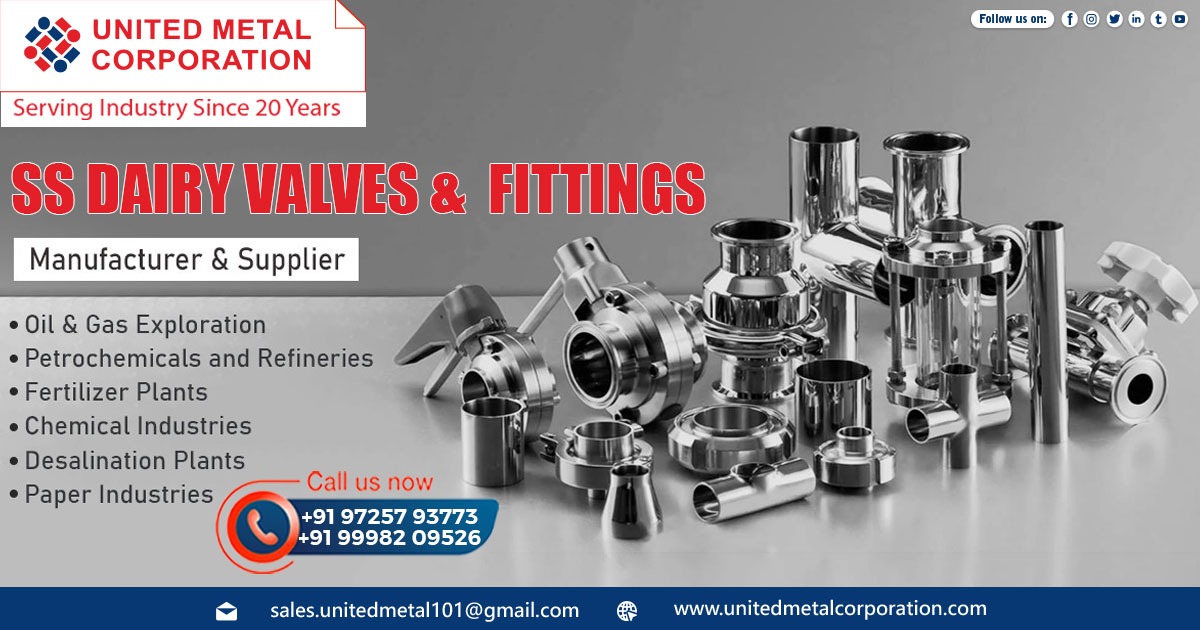 Supplier of SS Dairy Valve and Fittings in Punjab