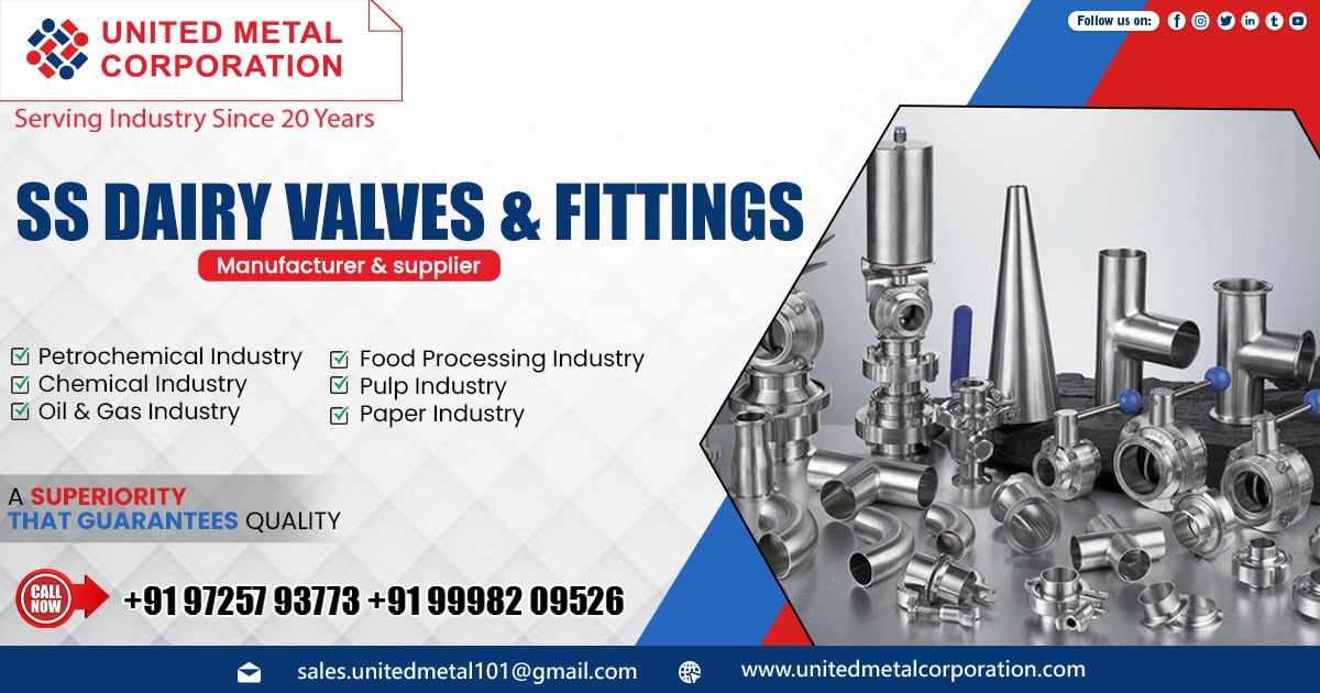 Stainless Steel Dairy Valve and Fittings in Chhattisgarh