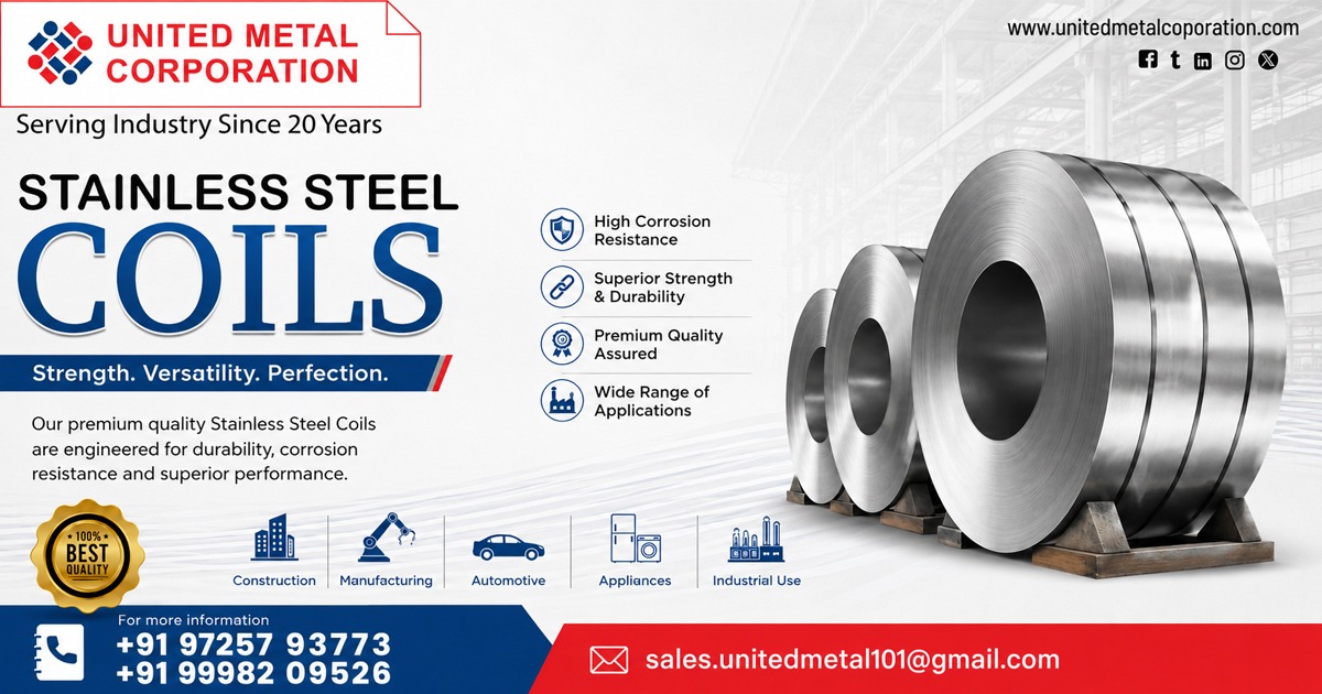 Premium Stainless Steel Coils Supplier In Uttarakhand | United Metal Corporation