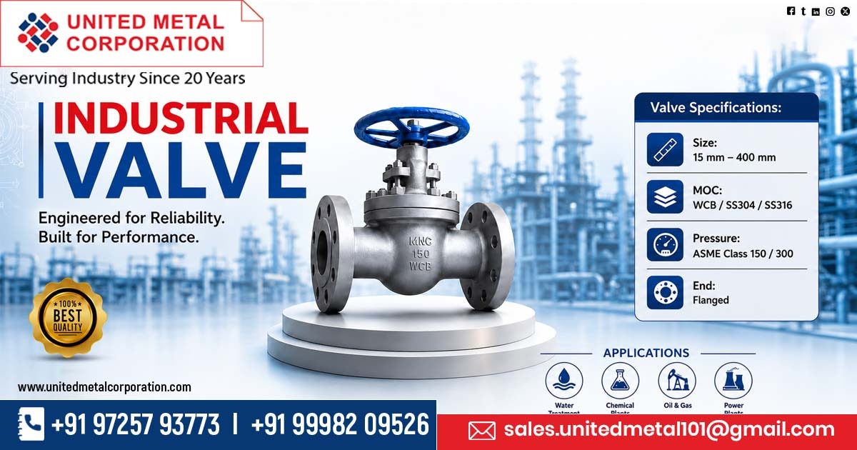 Industrial Valve Supplier In Rajasthan for Oil, Gas And Chemical Industries | United Metal Corporation